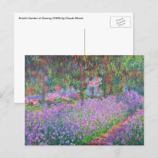 Kunstenaarstuin in Giverny door Claude Monet Briefkaart (Voorkant / Achterkant)