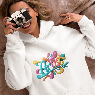 Kunstenaarstypografie, Kleurrijk, Modern, Stijlvol Hoodie