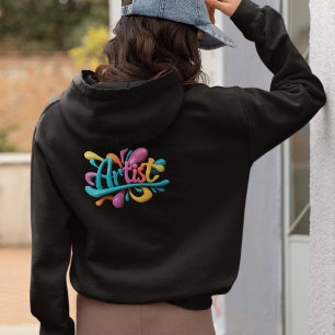 Kunstenaarstypografie, Kleurrijk, Modern, Stijlvol Hoodie