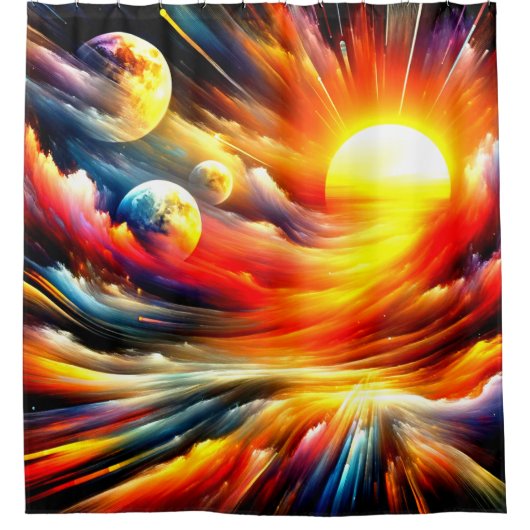 Kunstenaarswerelden Douchegordijn (Voorkant)