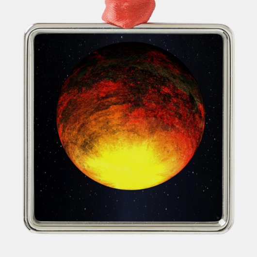 Kunstenbegrip van Kepler-10b Metalen Ornament (Voorkant)
