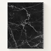 Kunstenboek met naam gepersonaliseerd marmer notitieboek (Achterkant)