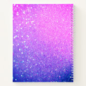 Kunstenboek naam gepersonaliseerd roze glitter notitieboek (Achterkant)