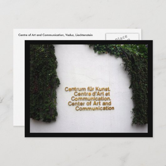 Kunstencentrum Vaduz Briefkaart (Voorkant / Achterkant)