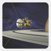 Kunstenconcept Cassini Vierkante Sticker (Voorkant)