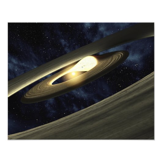 Kunstenconcept met een klomp materiaal foto afdruk (Voorkant)