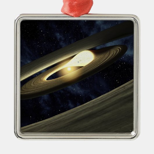 Kunstenconcept met een klomp materiaal metalen ornament (Voorkant)