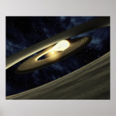 Kunstenconcept met een klomp materiaal poster (Voorkant)