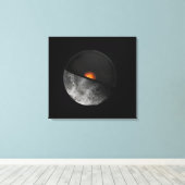 Kunstenconcept met een mogelijke binnenste kern canvas afdruk (Insitu (Houten vloer))