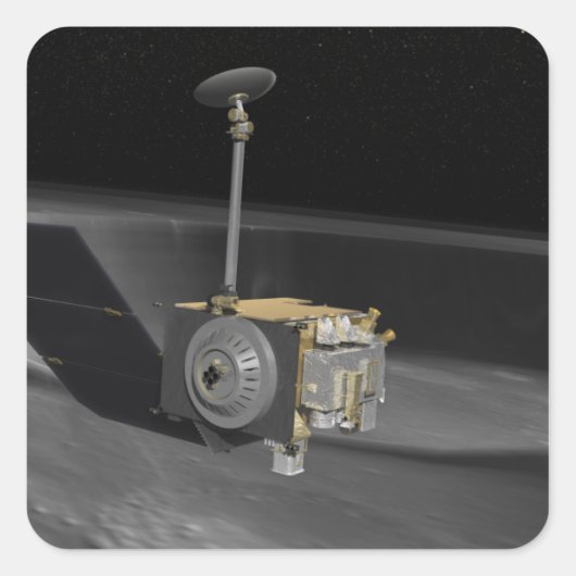 Kunstenconcept van de Lunar Reconnaissance Orbi 3 Vierkante Sticker (Voorkant)