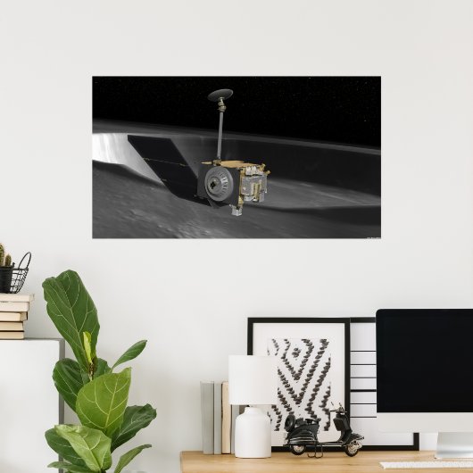 Kunstenconcept van de Lunar Reconnaissance Orbi Poster (Thuiskantoor)