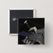 Kunstenconcept van de Lunar Reconnaissance Orbi Vierkante Button 5,1 Cm (Voorkant /achterkant)