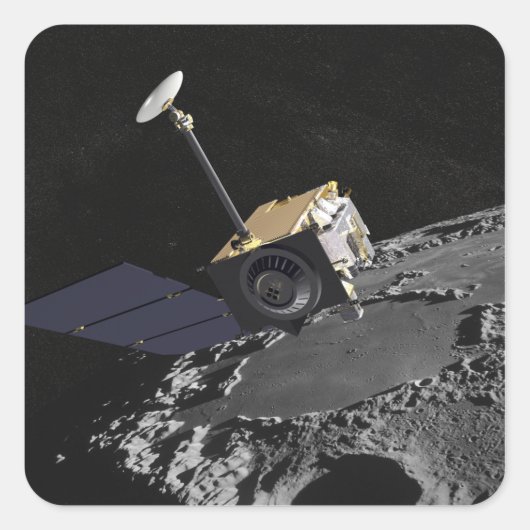 Kunstenconcept van de Lunar Reconnaissance Orbi Vierkante Sticker (Voorkant)