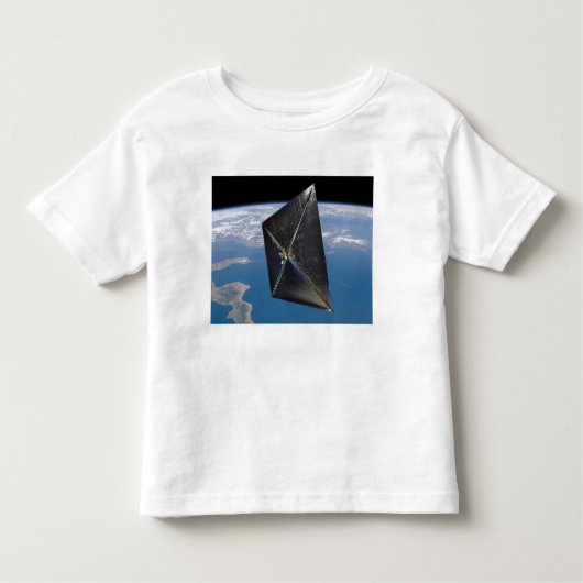 Kunstenconcept van NanoSail-D in de ruimte Kinder Shirts (Voorkant)