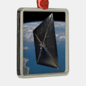 Kunstenconcept van NanoSail-D in de ruimte Metalen Ornament (Rechts)