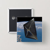 Kunstenconcept van NanoSail-D in de ruimte Vierkante Button 5,1 Cm (Voorkant /achterkant)