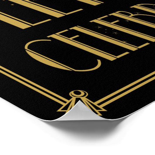 Kunstendemonie van 20 vieren We vieren partijdruk Poster (Hoek)