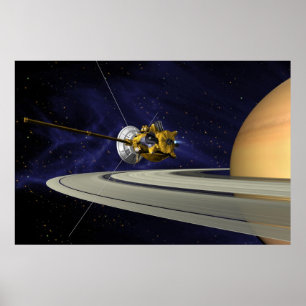 Kunstender's Conception of Cassini Saturn Orbit In Poster