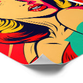 Kunstendrukkende Pop Kunst Retro Women Kunst Poster (Hoek)