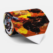 Kunstenkamp, kanoe Lake, mooie kunstschilderkunst Stropdas (Opgerold)