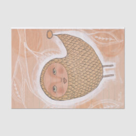 Kunstenkunst met  inkt-vogelillustratie tissuepapier