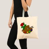 Kunstenpalet en Roos Tote Bag (Voorkant (product))