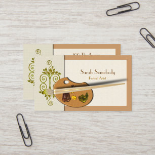 Kunstenpalet grafische kaart visitekaartje