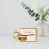 Kunstenpalet grafische kaart visitekaartje (Staand voorkant)