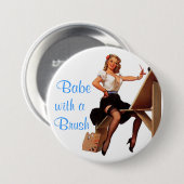 Kunstenpop Ronde Button 7,6 Cm (Voorkant /achterkant)