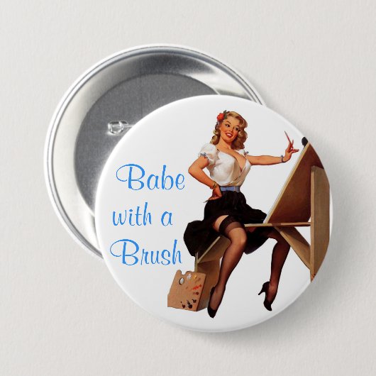 Kunstenpop Ronde Button 7,6 Cm (Voorkant /achterkant)