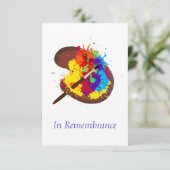 Kunstenschilder voor aangepaste gedenkdienst kaart (Staand voorkant)