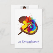 Kunstenschilder voor aangepaste gedenkdienst kaart (Voorkant / Achterkant)