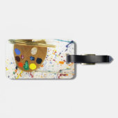 Kunstenschilders schilderplaat en palet verf bagagelabel (Achterkant horizontaal)