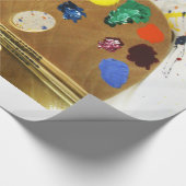 Kunstenschilders schilderplaat en palet verf cadeaupapier (Hoek)