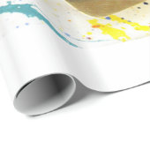 Kunstenschilders schilderplaat en palet verf cadeaupapier (Rol Hoek)