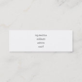 Kunstenschilders schilderplaat en palet verf mini visitekaartje (Achterkant)