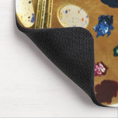 Kunstenschilders schilderplaat en palet verf muismat (Hoek)