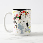 Kunstenschildersplatter Tweekleurige Koffiemok (Links)