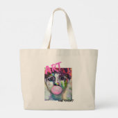 kunstentotetas grote tote bag (Achterkant)