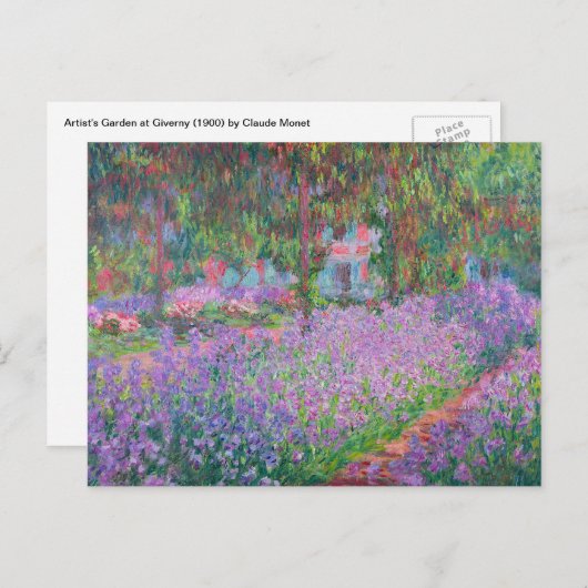Kunstentuin in Giverny door Claude Monet Briefkaart (Voorkant / Achterkant)