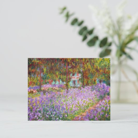 Kunstentuin in Giverny door Claude Monet Feestdagenkaart (Staand voorkant)