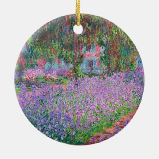 Kunstentuin in Giverny door Claude Monet Keramisch Ornament (Achterkant)