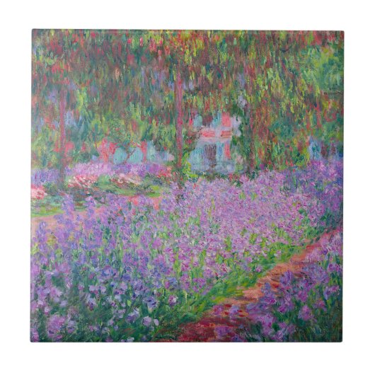 Kunstentuin in Giverny door Claude Monet Tegeltje (Voorkant)