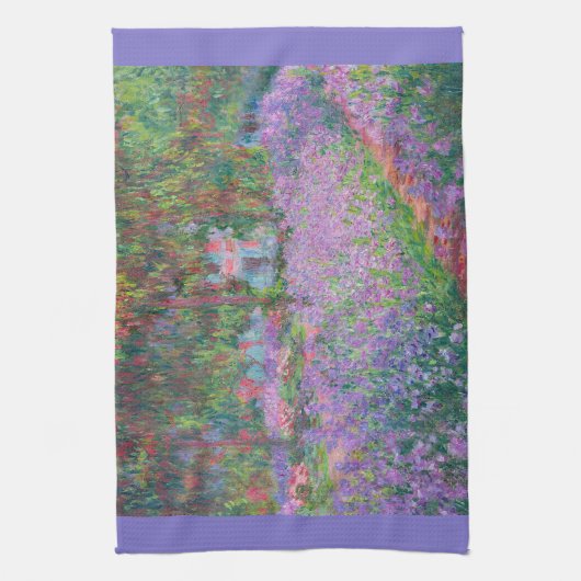 Kunstentuin in Giverny door Claude Monet Theedoek (Verticaal)