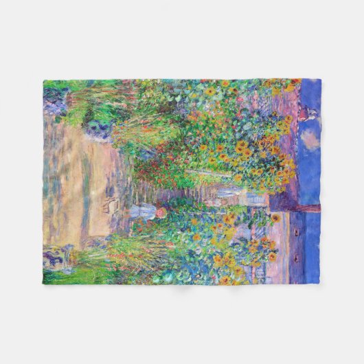 Kunstentuin, monet fleece deken (Voorkant (Horizontaal))