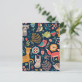 Kunstenvrienden met een groots en groots briefkaart (Staand voorkant)