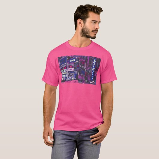Kunstesthetische stijl vaporwave cyberpunks t-shirt (Voorkant volledig)