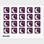 Kunstfee: Paint the Moon (paarse) Vierkante Sticker (Vel)
