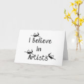 Kunstfeeën: Ik geloof in aanmoediging van kunstena Kaart (Gele Bloem)