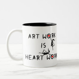 Kunstfeeën: Kunstwerk is kunstwerk Tweekleurige Koffiemok